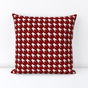 Large Dark Christmas Candy Apple Red Houndstooth Check Home Styling Collection Home Decor Collection candy red houndstoot throw pillow design