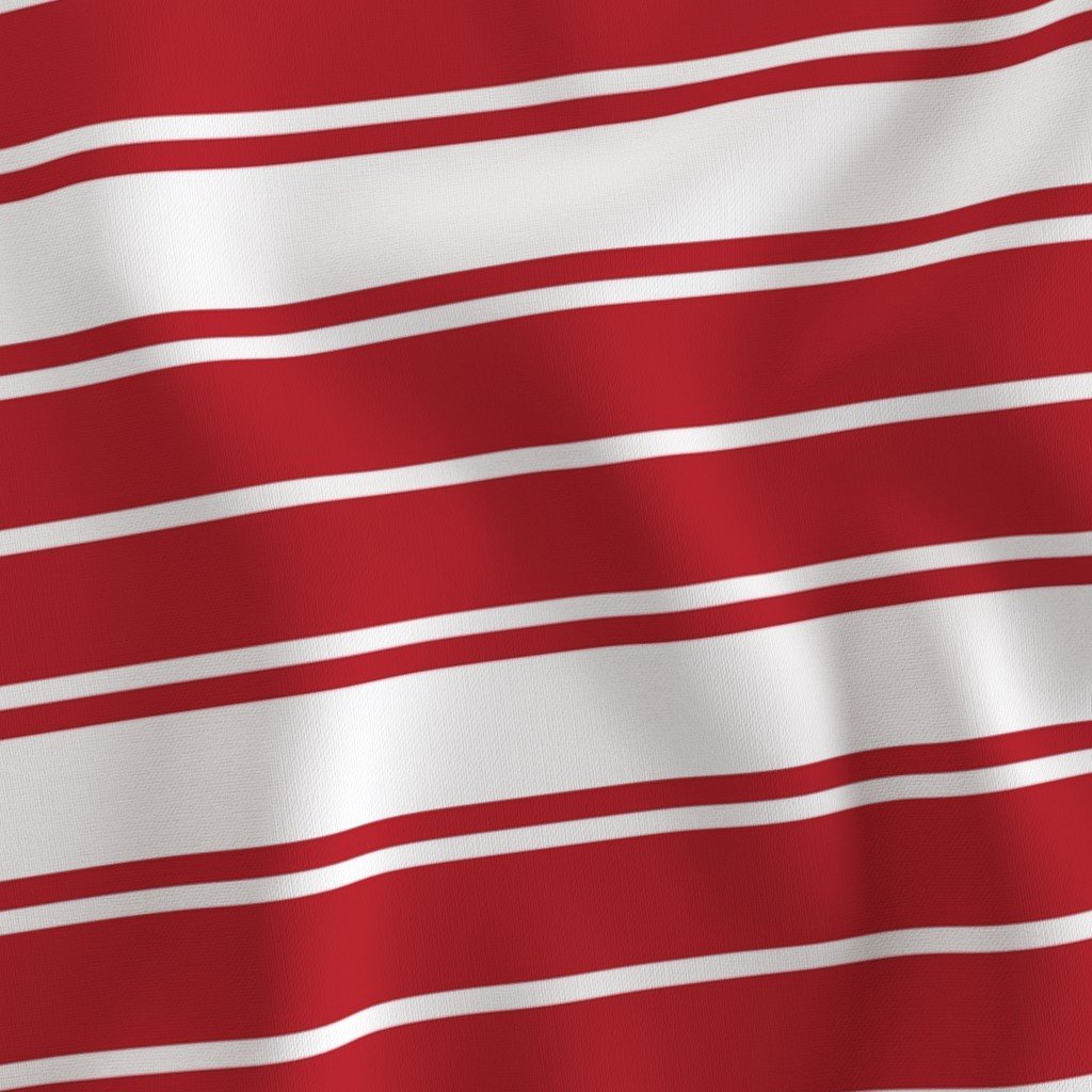 Cherry Orchard Red and White Horizontal French Stripe Fabric cherry orchard red fabric