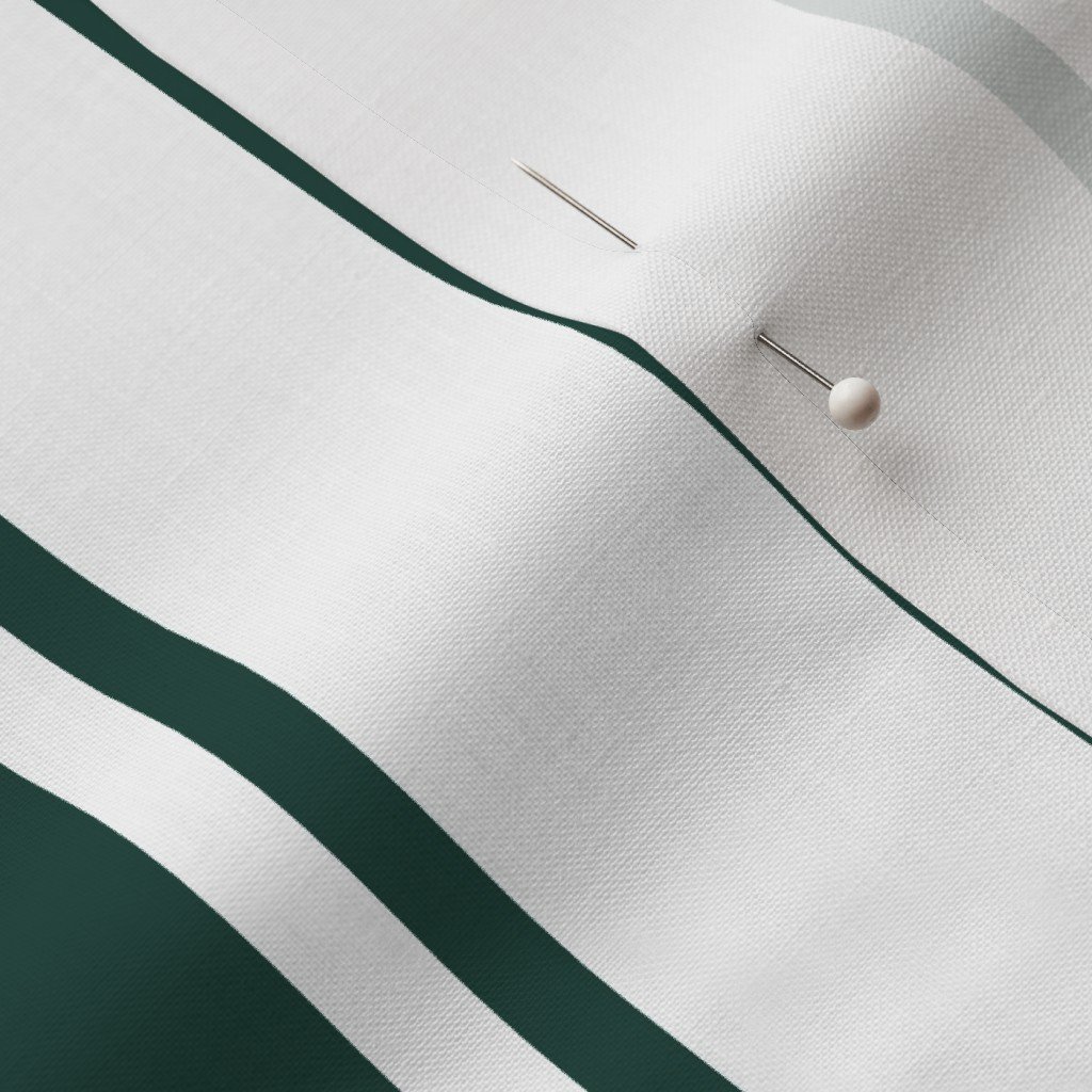 Cypress Green and White Vertical French Stripe Fabric upholstery stripes fabric
