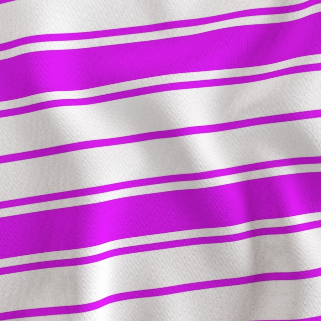 Orlando Orchid and White Horizontal French Stripe Fabric orlando orchid white fabric