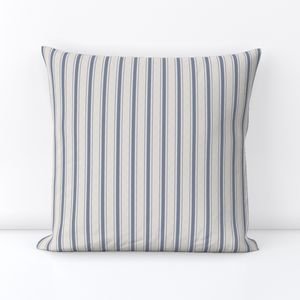 Mini Stressed Blue Denim Mattress Ticking Home Decor Collection Interior Collection blue stripe throw pillow design
