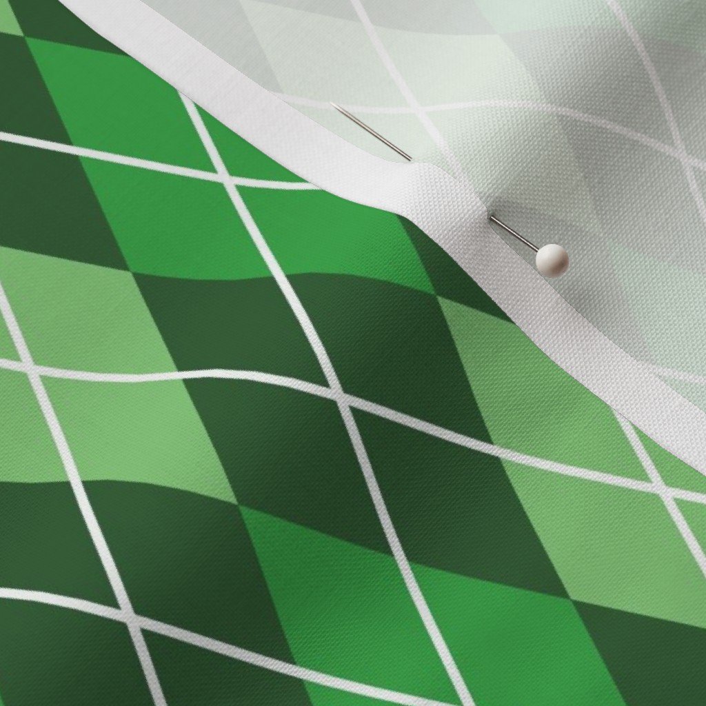 Bright Green St Patricks Day Holiday Argyle Diamond Check Fabric green argyle fabric