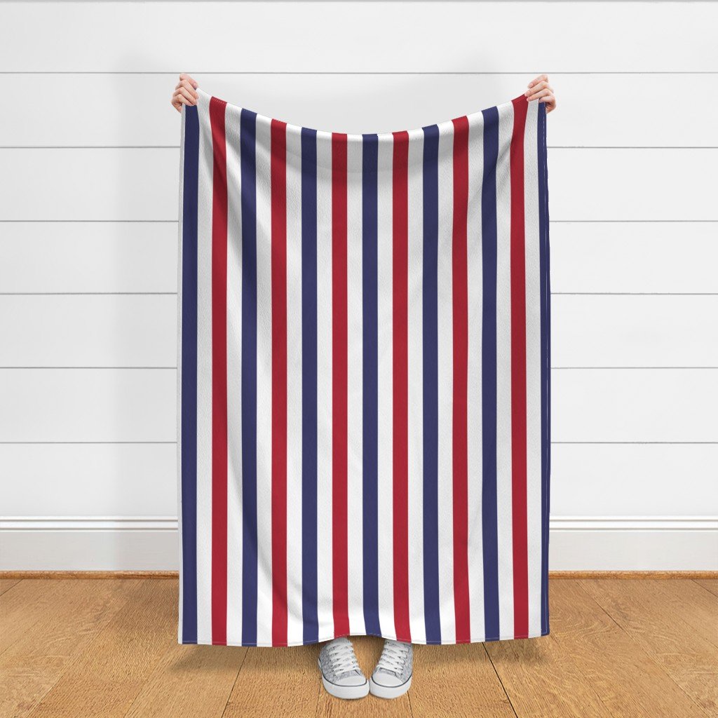 2 inch Flag Red White and Blue Alternating V Stripes Fabric flag stripes fabric