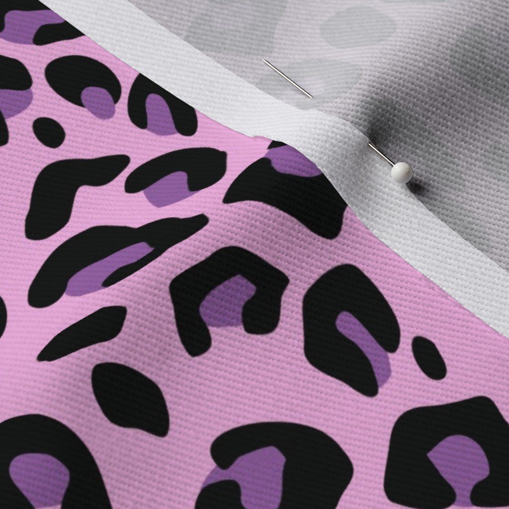 Small Purple Pink Leopard Print Fabric leopard spots fabric