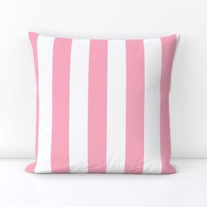 2 inch Wide Vertical Palm Beach Pink and White Cabana Stripes Home Styling Collection Home Decor Collection cabana stripes throw pillow design