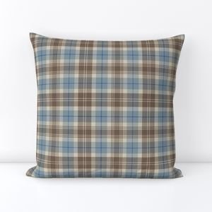 Cream with Beige and Blue French Provincial Tartan Home Decor Collection Design Collection cream tartan throw pillow design