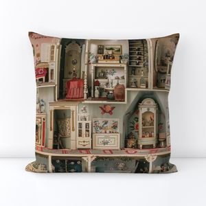 Quaint and Charming Dollshouse Rooms with Ditsy Decor 2 Home Styling Collection Interior Collection doll rooms throw pillow design