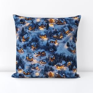 Snowy Twilight - Night Before Christmas Home Decor Collection Home Decor Collection cottages throw pillow design