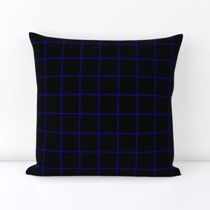 Navy and Black 2 Inch Grid Home Styling Collection Home Styling Collection black geometric throw pillow design
