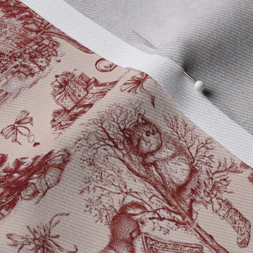 Christmas Cats Toile Christmas Red Fabric christmas toile fabric