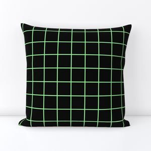 Mint Green and Black 2 Inch Grid Home Decor Collection Design Collection black grid throw pillow design