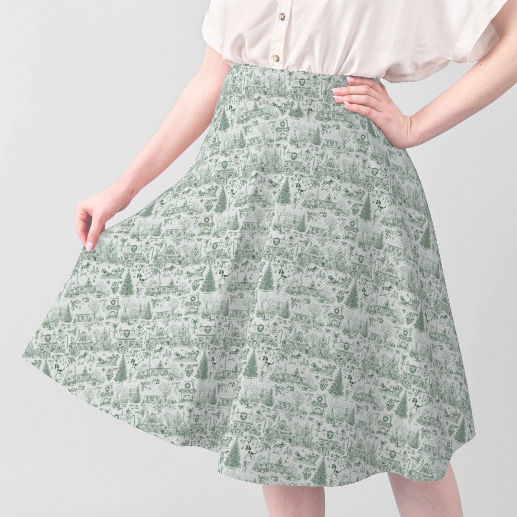 Christmas Dogs Toile Forest Green Decor Collection Design Collection green toile fabric