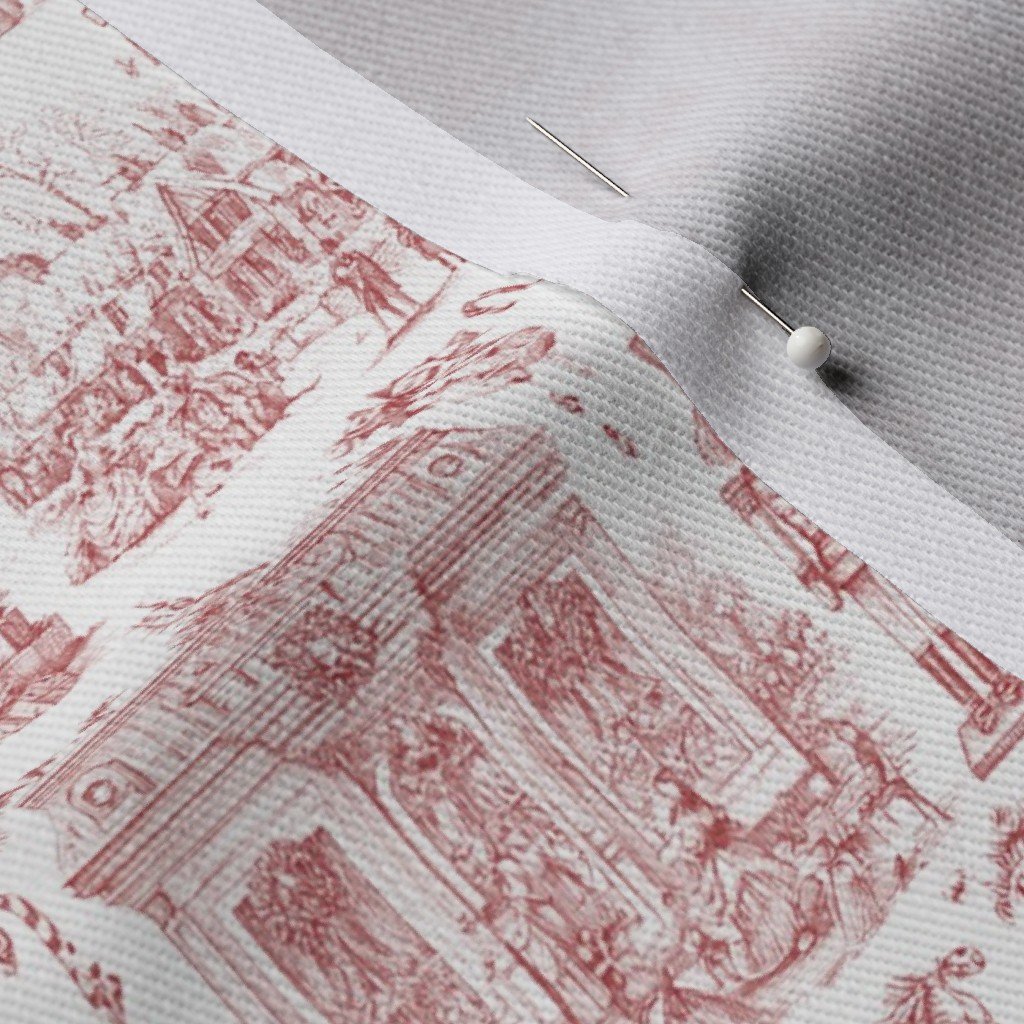 Christmas Nutcracker Toile Christmas Red Fabric christmas red fabric