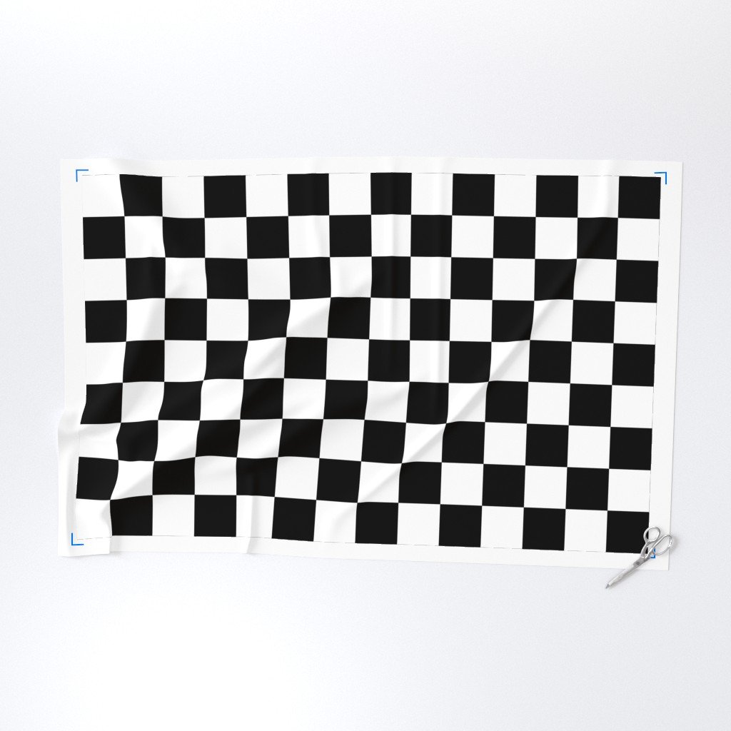Large Black and White Check Fabric large checks fabric