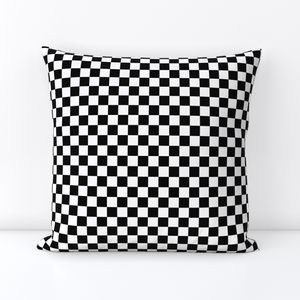 Black and White Checkerboard 3/4 inch-Check Interior Collection Interior Collection checked plaid throw pillow design