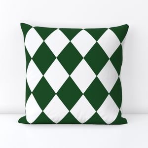 Hunter Green Modern Diamond Pattern Decor Collection Home Styling Collection green diamonds throw pillow design