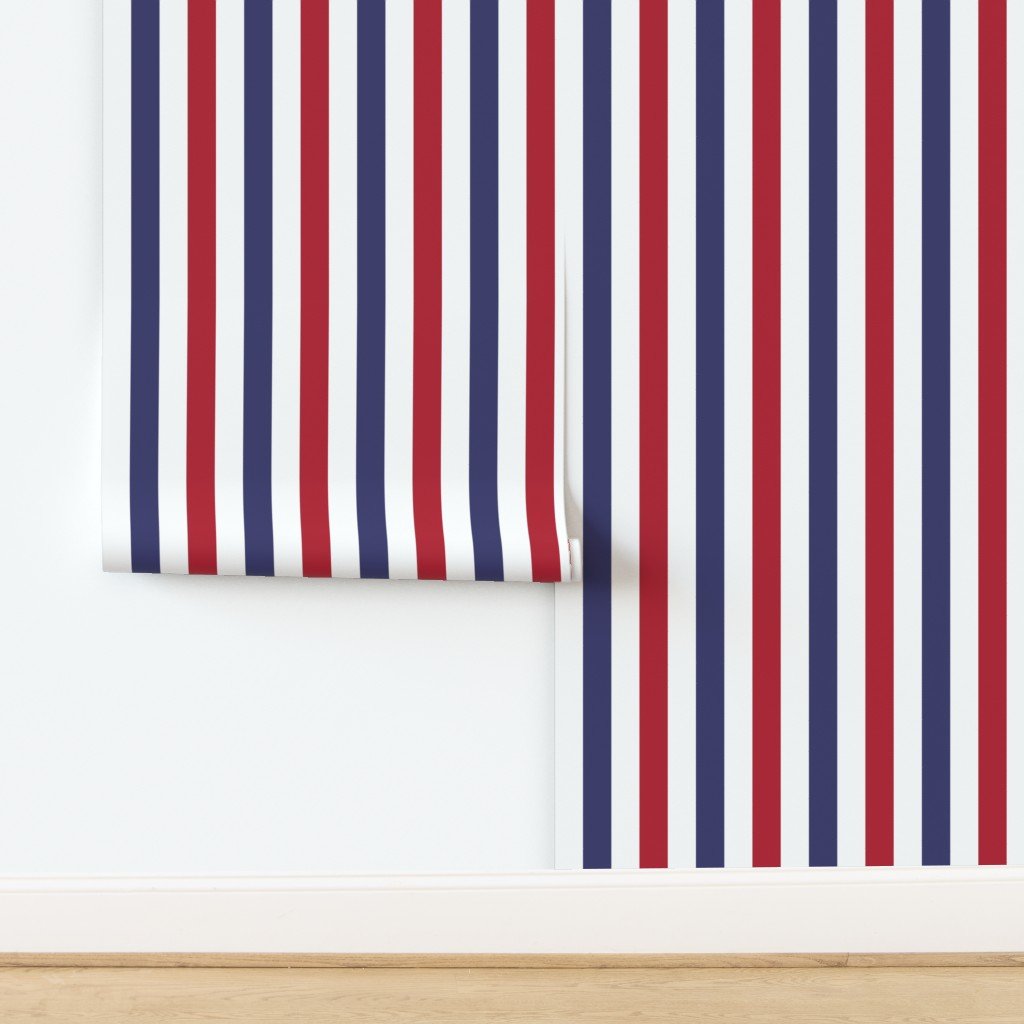 2 inch Flag Red White and Blue Alternating V Stripes Interior Collection design