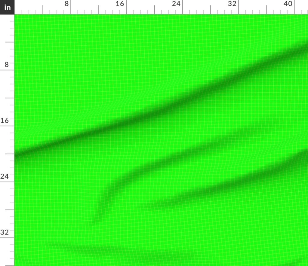 Yellow on Green on Lemon and Lime Grid 1/2 inch Fabric design