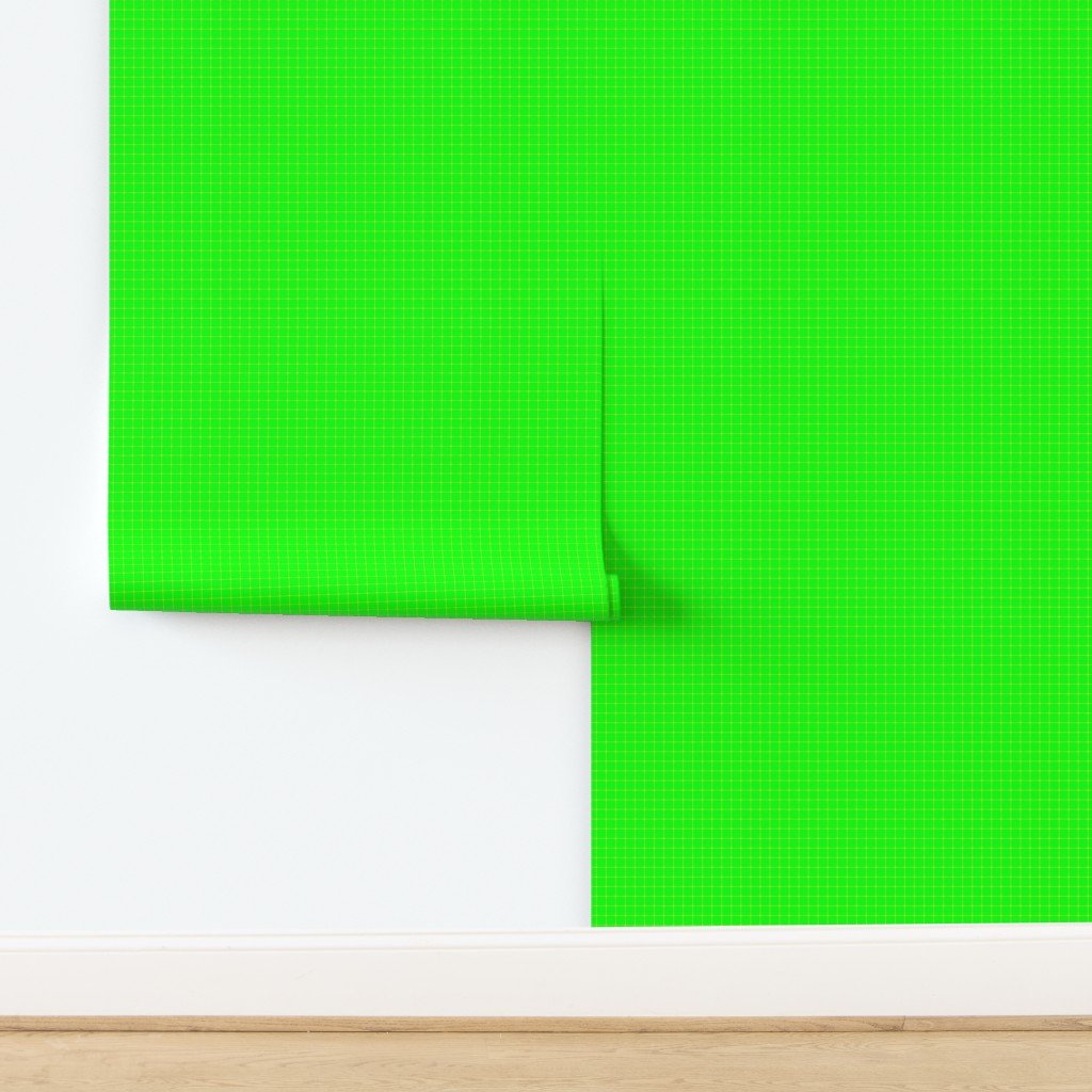 Yellow on Green on Lemon and Lime Grid 1/2 inch Wallpaper design