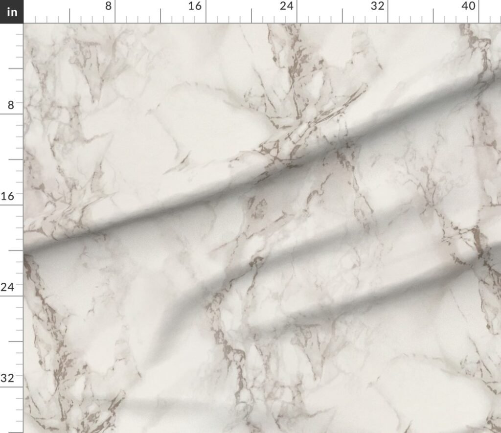 Classic Beige and White Marble Natural Stone Veining Quartz Fabric design