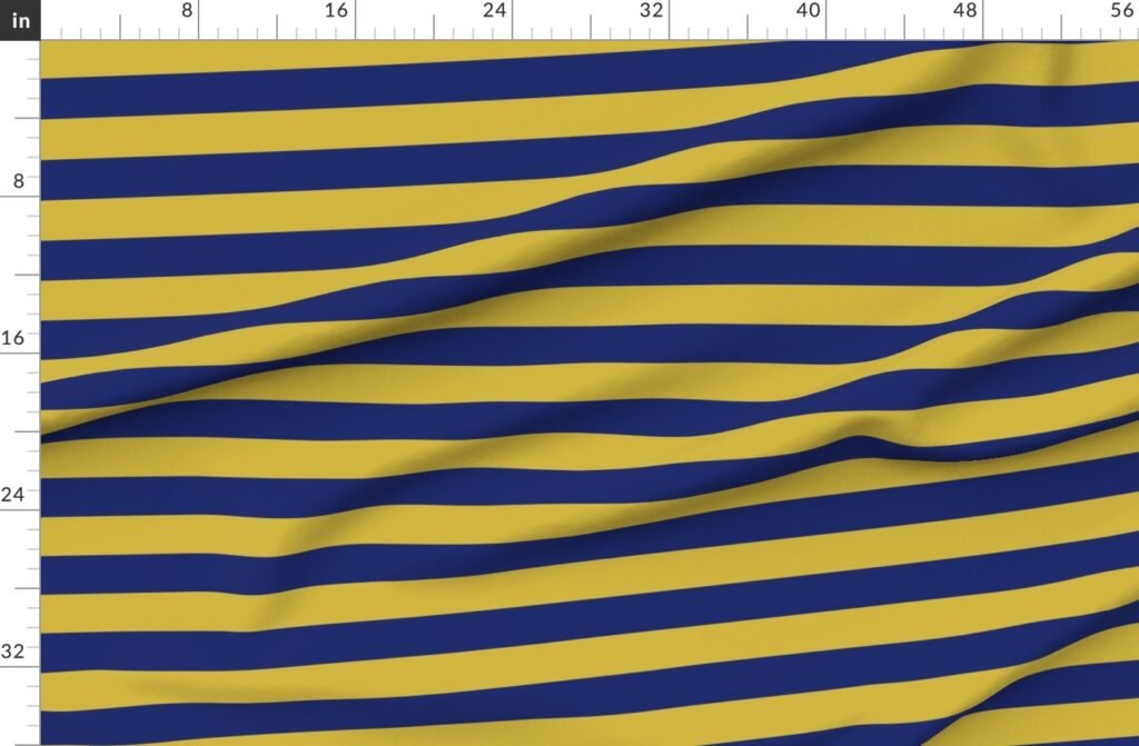 Arizona State Blue and Old Gold Horizontal Stripes Fabric design