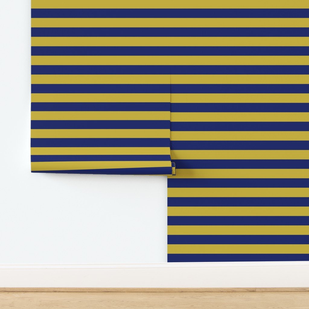 Arizona State Blue and Old Gold Horizontal Stripes Wallpaper design