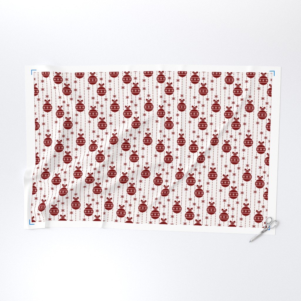 Large Dark Christmas Christmas Candy Apple Red Ball Ornaments Fabric red decorations fabric