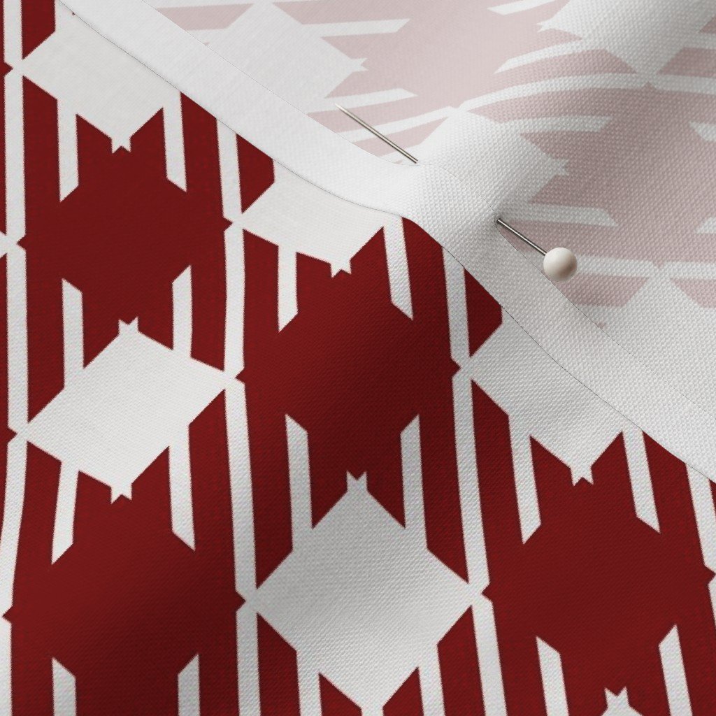 Large Dark Christmas Candy Apple Red Gingham Plaid Check Fabric gingham plaid fabric