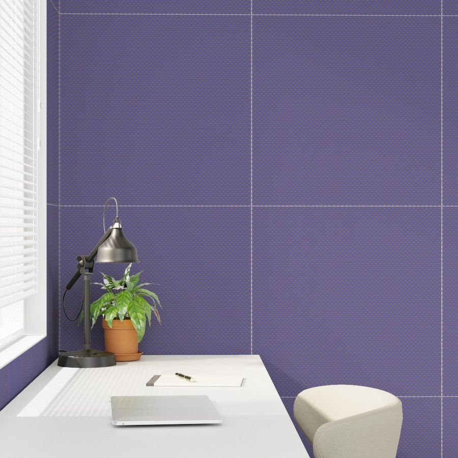 Faux Metallic gold Foil Crowns on Periwinkle Blue Color of the Year Interior Collection Design Collection blue purple wallpaper