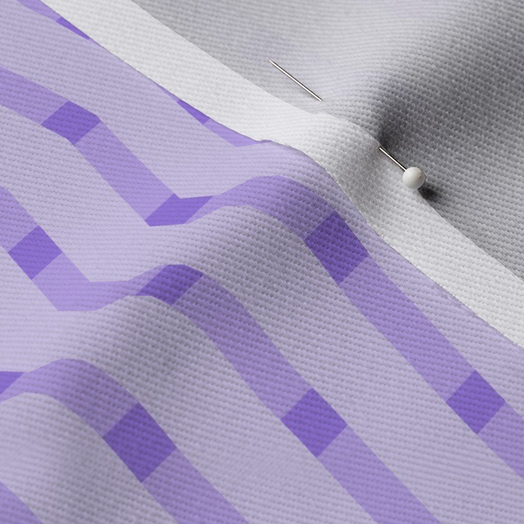 Puckered Seersucker-look Pin Stripes in Shades of Lilac Fabric sailor stripes fabric