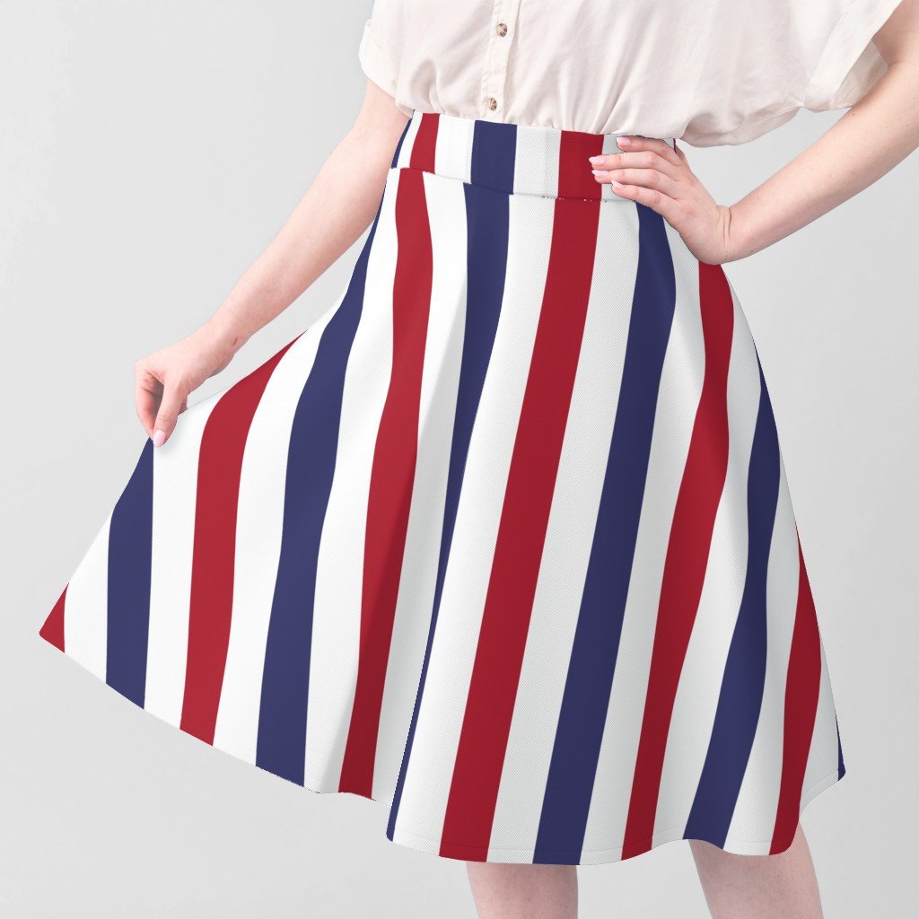 2 inch Flag Red White and Blue Alternating V Stripes Fabric national flag fabric