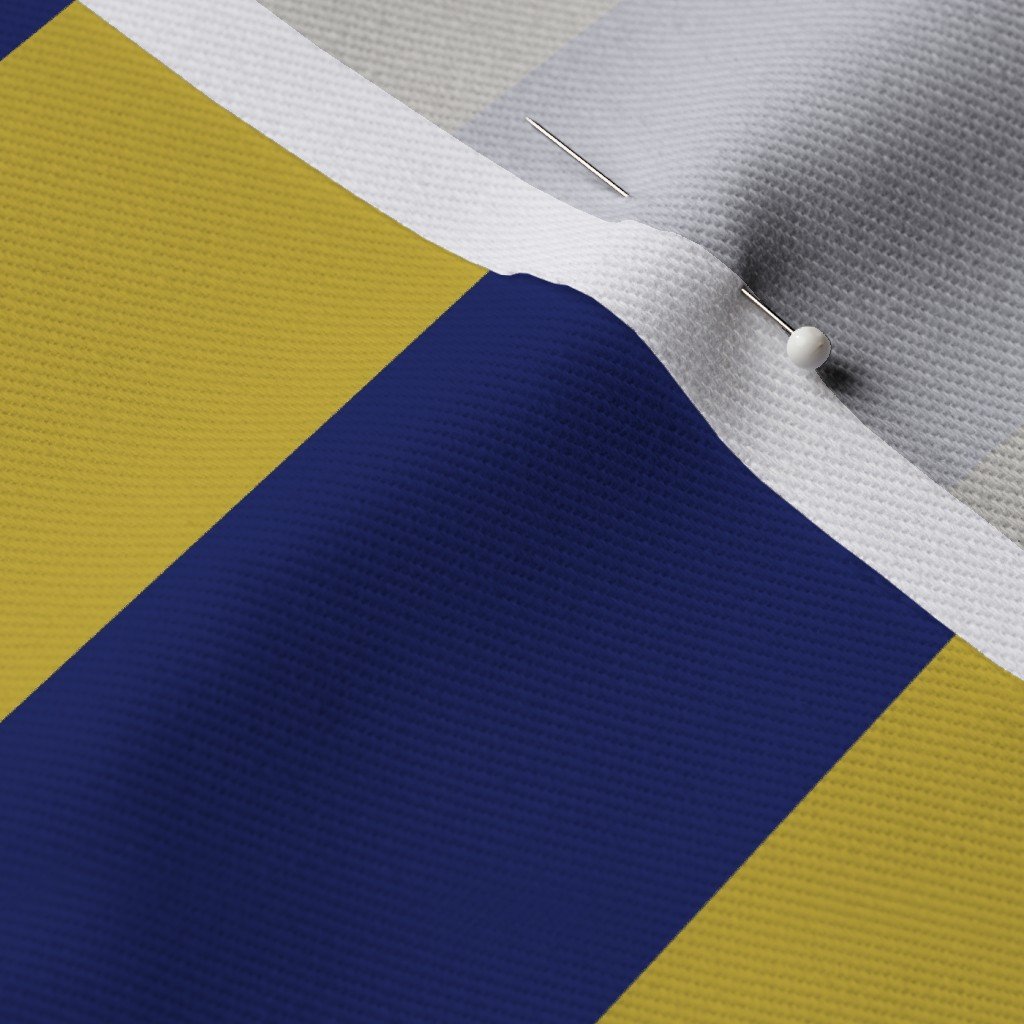 Arizona State Blue and Old Gold Horizontal Stripes Fabric arizona gold fabric