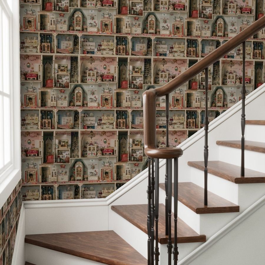 Quaint and Charming Dollshouse Rooms with Ditsy Decor 2 Home Styling Collection Interior Collection doll rooms wallpaper
