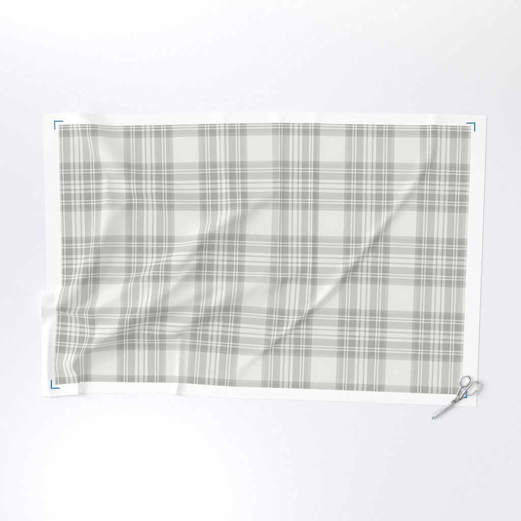Driftwood Grey Large Traditional Tartan Plaid Pattern Fabric driftwood fabric