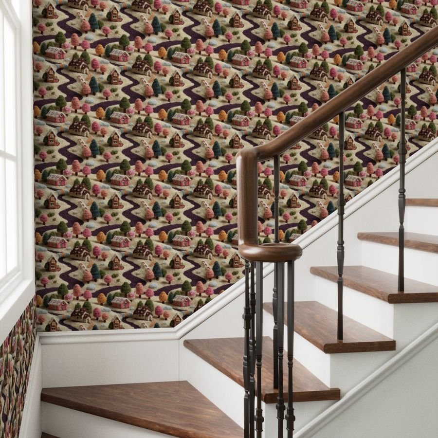 Caramel Cocoa Crocheted Candy Land Village Home Decor Collection Interior Collection candyland wallpaper