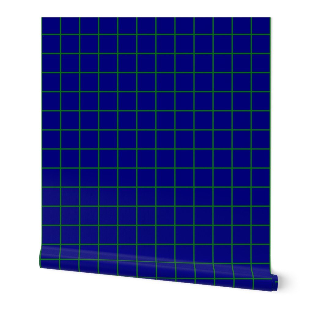 Green and Navy 2 Inch Grid Home Styling Collection Home Styling Collection 2 inch wallpaper