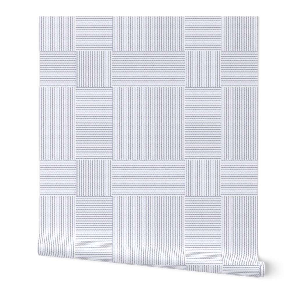 Patchwork Quilt Squares in Shades of Periwinkle Blue Seersucker look Home Decor Collection Decor Collection periwinkle blue wallpaper