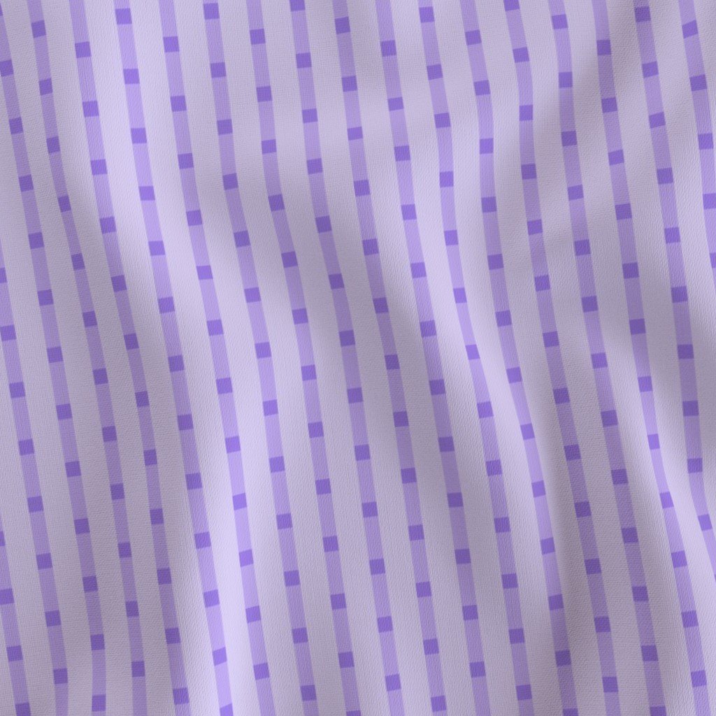 Puckered Seersucker-look Pin Stripes in Shades of Lilac Fabric seersucker stripes fabric