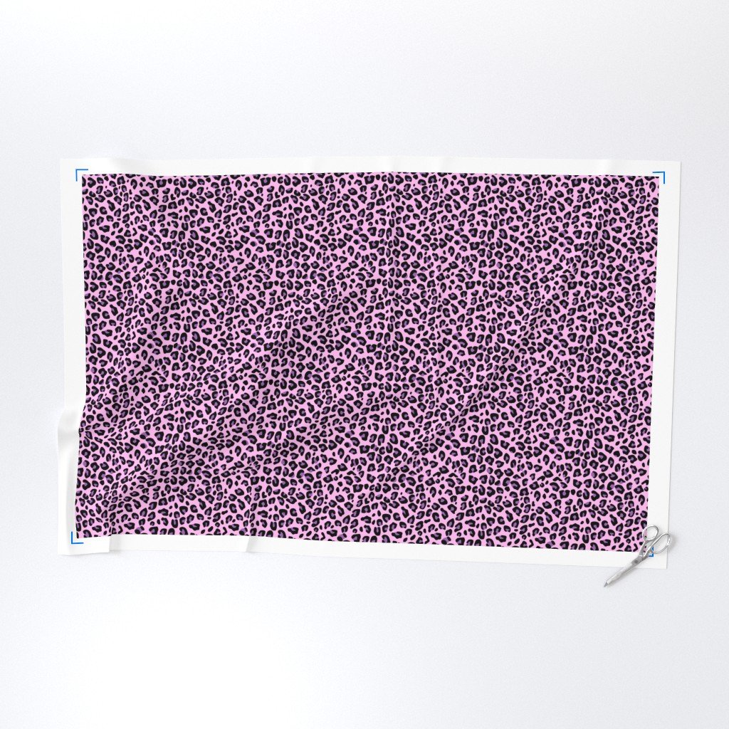 Small Purple Pink Leopard Print Fabric purple fur fabric