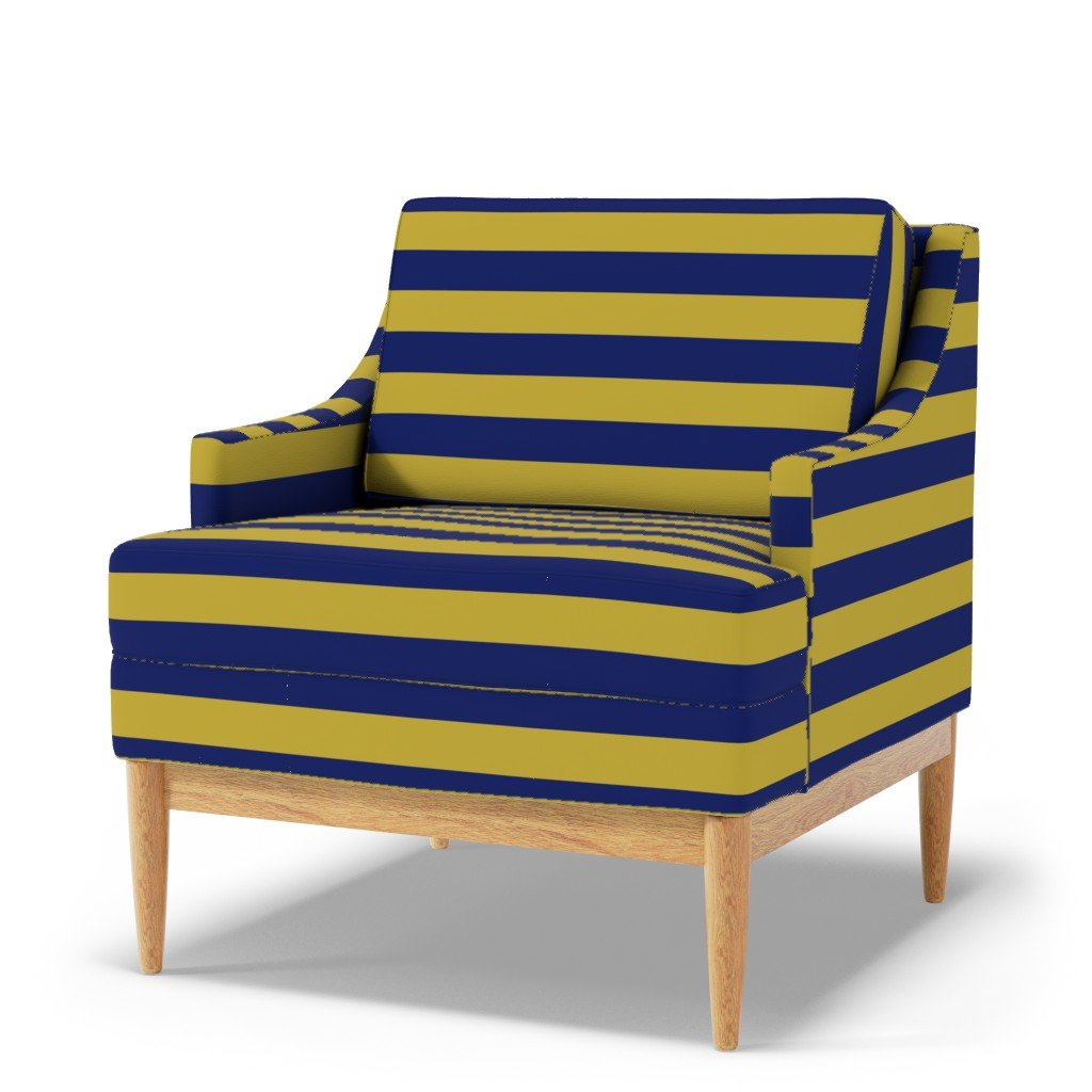 Arizona State Blue and Old Gold Horizontal Stripes Fabric arizona old gold fabric