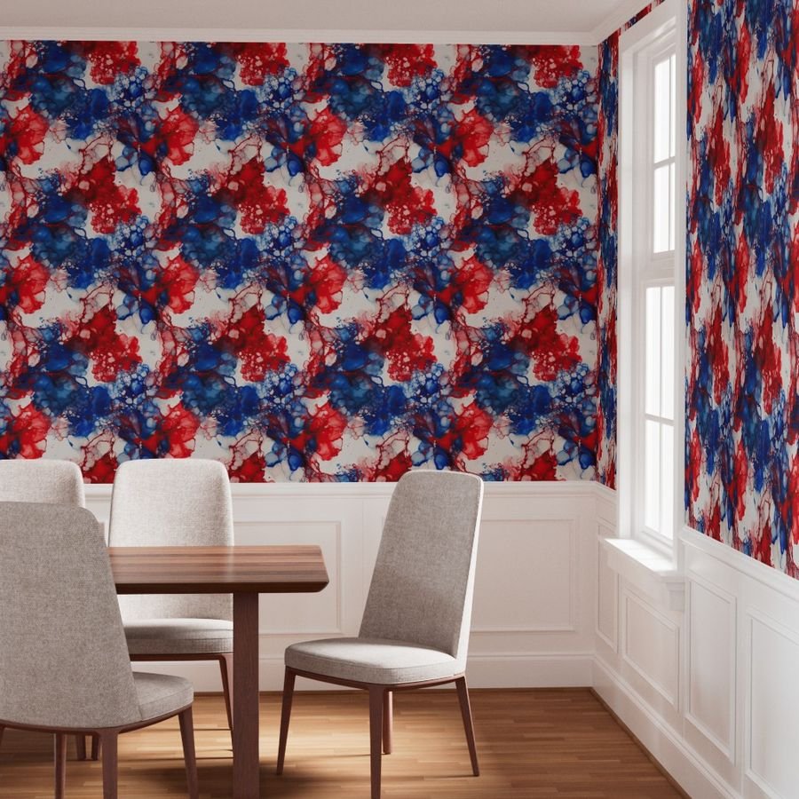 Red White and Blue Alcohol Ink American Patriotic Flag Colors Alcohol Ink Design Collection Home Styling Collection flag colors wallpaper