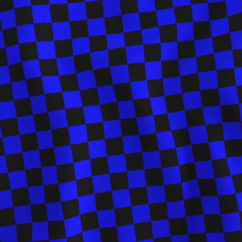 Black and Blue 1 Inch Check Fabric black check fabric