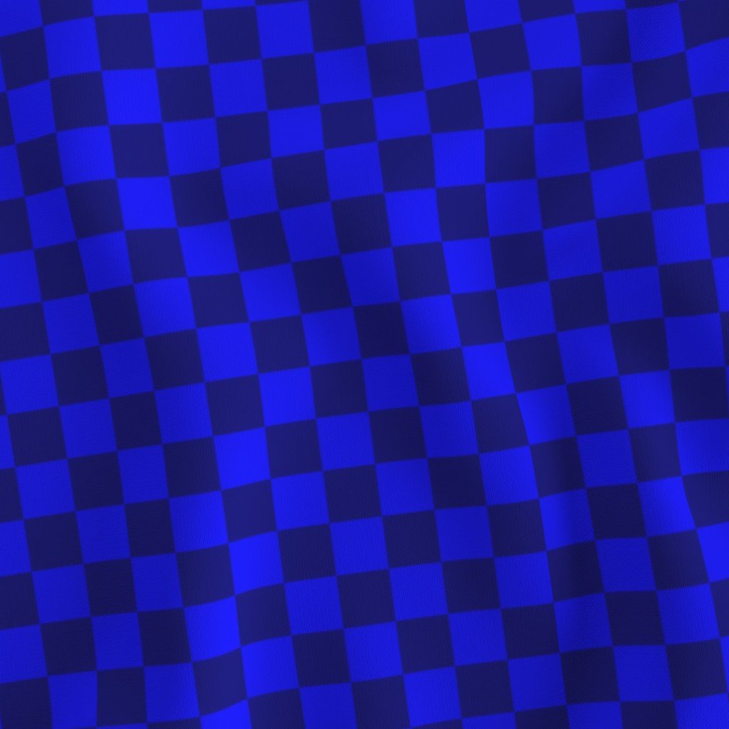 Blue and Navy 1 Inch Check Fabric blue check fabric