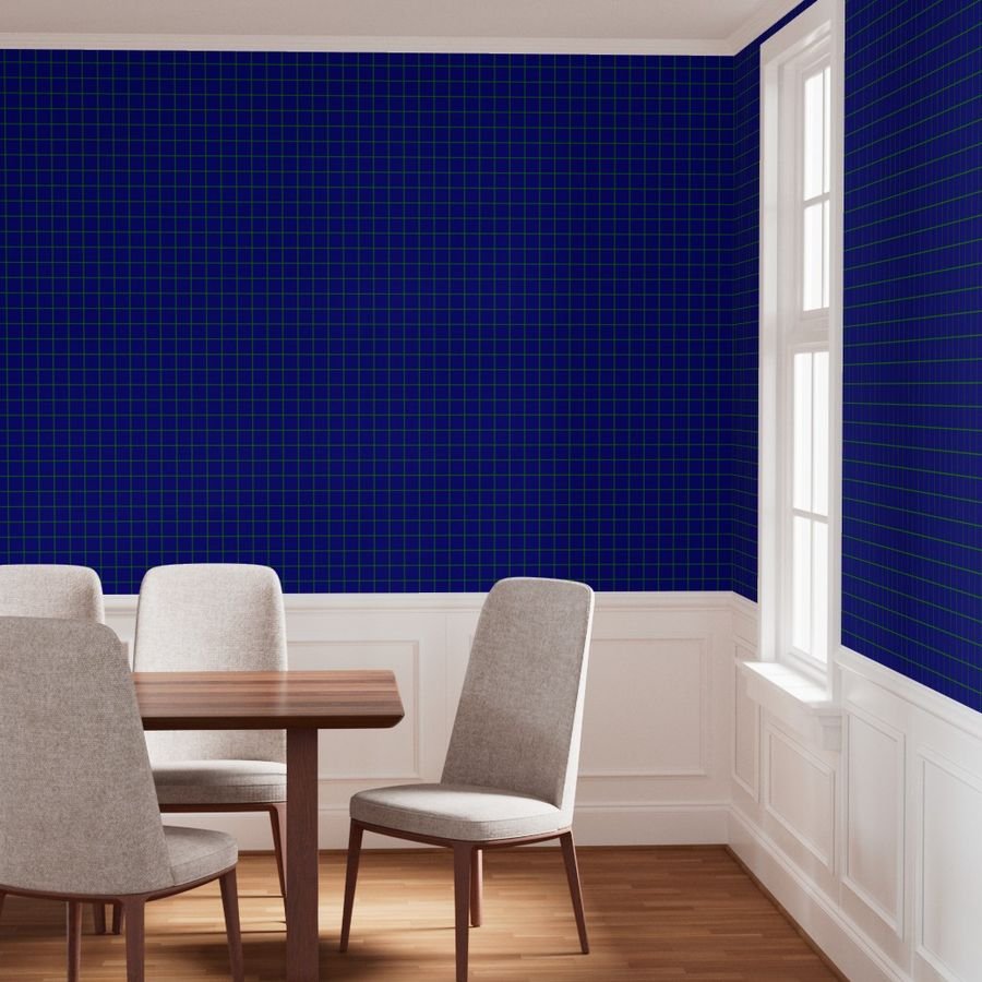 Green and Navy 2 Inch Grid Home Styling Collection Home Styling Collection 2 inch grid wallpaper