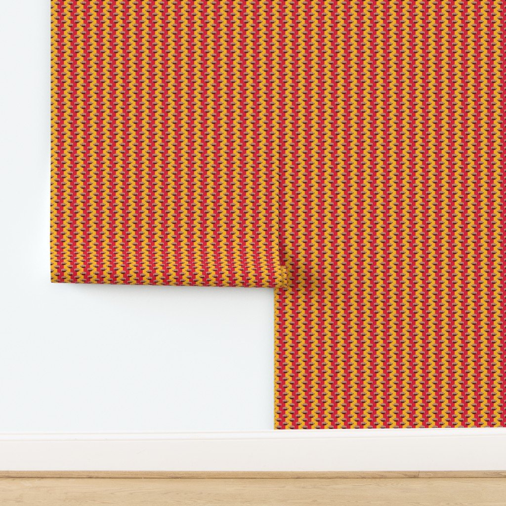 Mini Footballs of Kansas city's Famed Team Colors of Red and Gold Wallpaper design