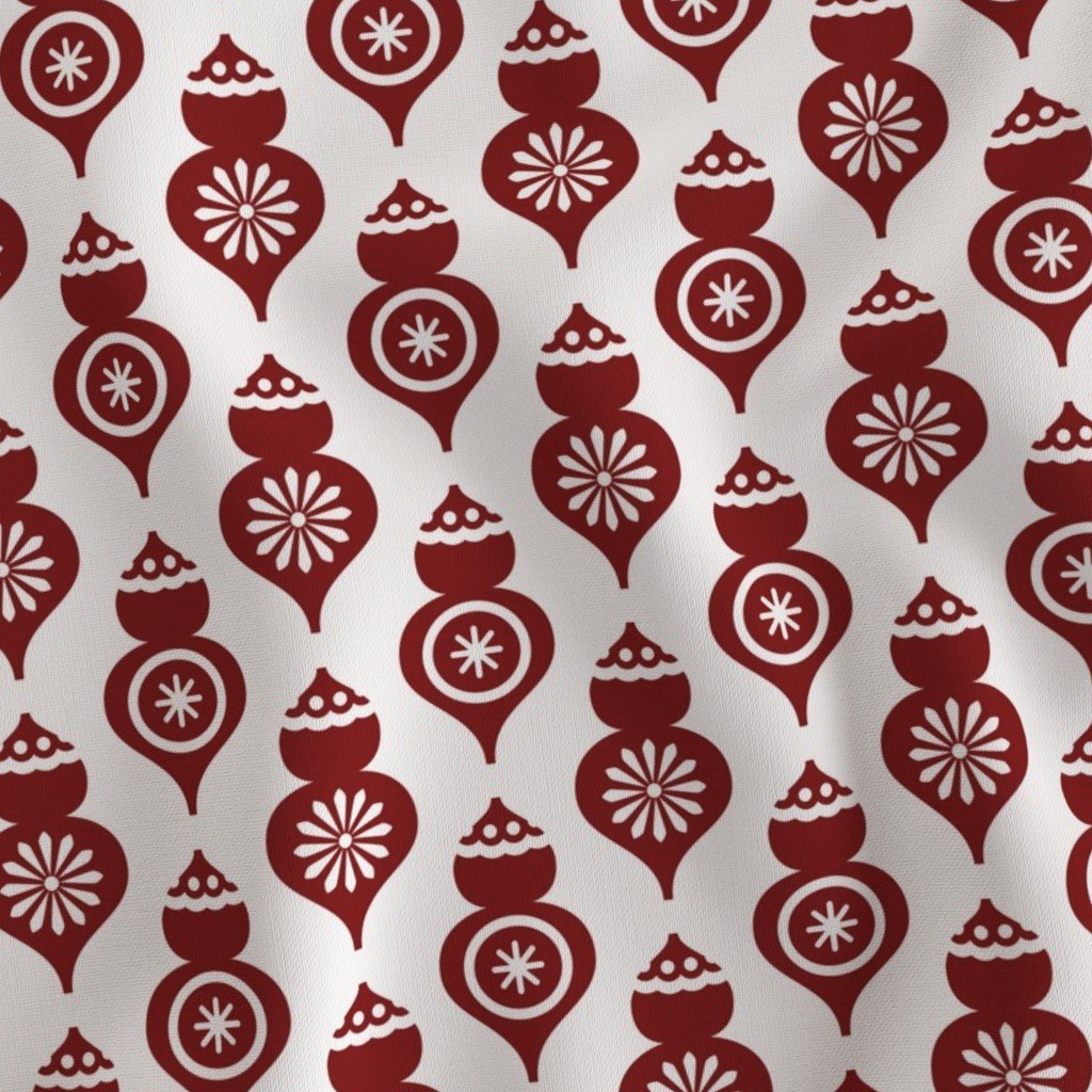Large Dark Christmas Candy Apple Red Teardrop Ornaments Fabric teardrop ornaments fabric