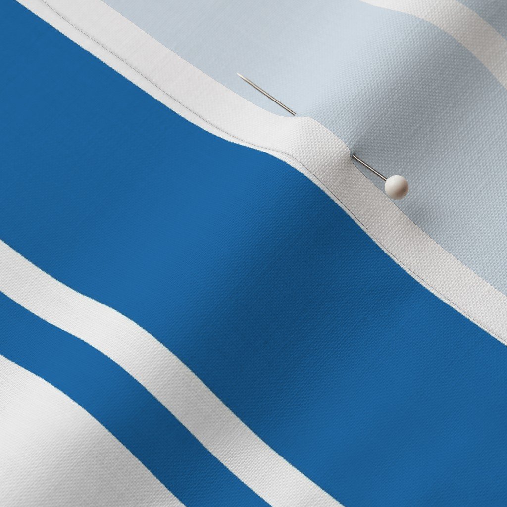 Biscayne Bay Blue and White Vertical French Stripe Fabric wide jumbo stripe fabric