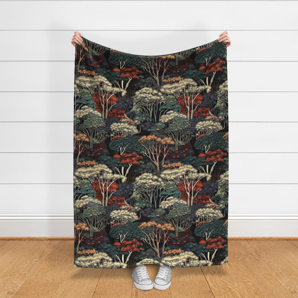 Japanese Tranquility Garden Endless Forest Fabric tranquility garden fabric