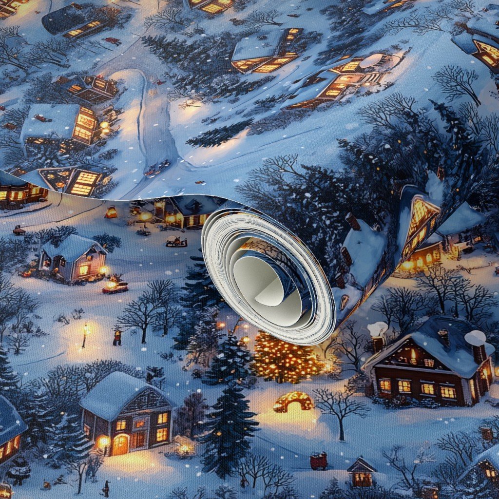 Snowy Twilight - Night Before Christmas Home Decor Collection Home Decor Collection enchanted wallpaper