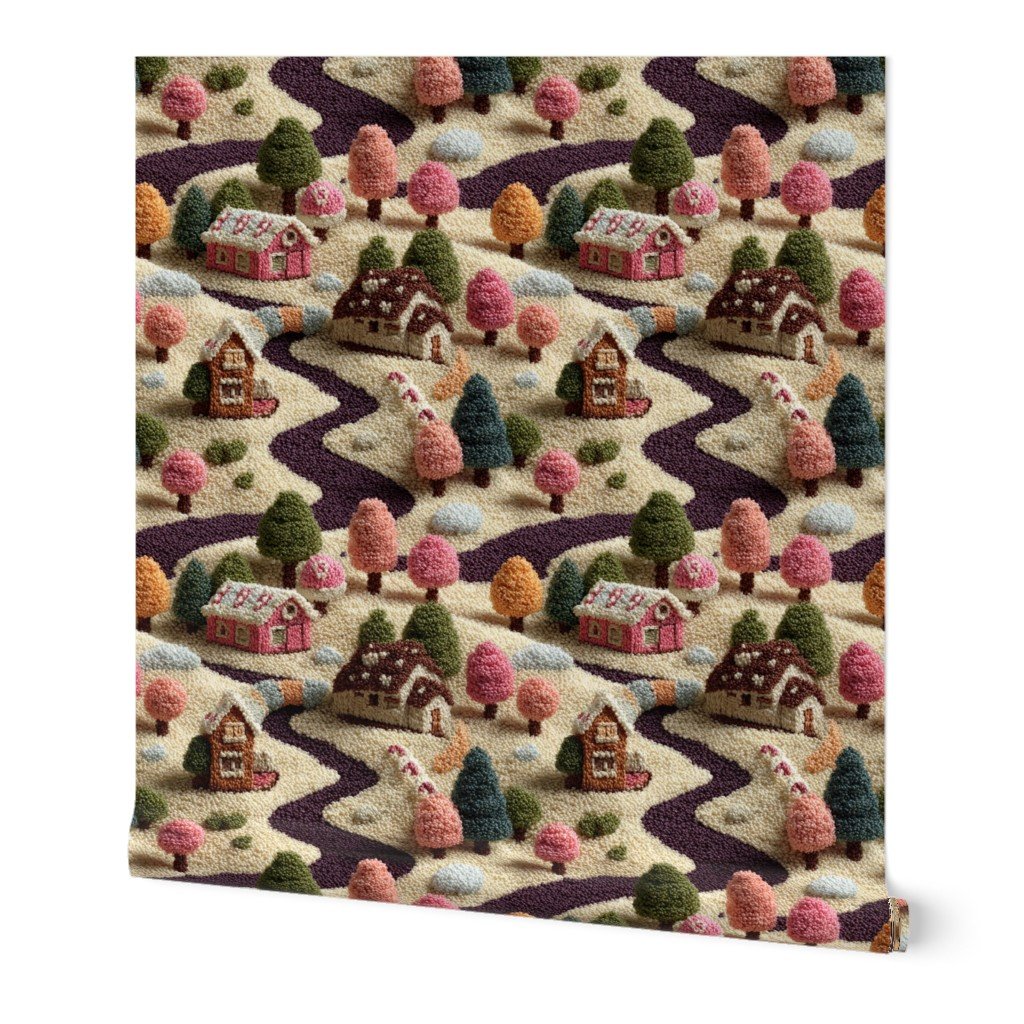 Caramel Cocoa Crocheted Candy Land Village Home Decor Collection Interior Collection christmas wallpaper